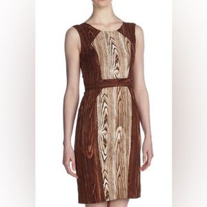 BCBG Maxazria Arda Wood Grain Sheath